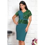 Rochie Angro Cu Paiete si Peplum