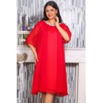 Rochie din voal Angro Olga Rosu