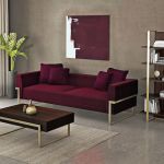 Canapea 2 locuri, Ndesign, 291NDS1119, Lemn, Rosu