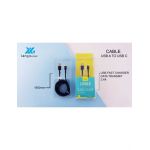 Cablu de date si incarcare, USB, mufa tip C, 1.8m, Fast Charge, 2.4A, Ivon, en-gros