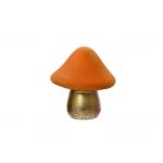 Decoratiune Mushroom, Decoris, 13x16x18.5 cm, teracota, portocaliu