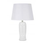 Lampa de masa, Face Statua, Mauro Ferretti, 1 x E27, 40W, 30 x 30 x 46 cm, ceramica/fier/textil, alb