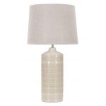 Lampa de masa, Graphs Light, Mauro Ferretti, 1 x E27, 40W, Ø30 x 55 cm, ceramica/fier/textil, crem