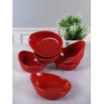 Set boluri pentru sos, Keramika, 275KRM1113, Ceramica, Rosu