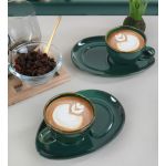 Set cesti de cafea, Keramika, 275KRM1496, Ceramica, Verde