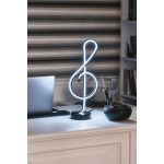 Lampa de masa, Curlux, 509CRL1108, Aluminiu, Alb