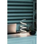 Lampa de masa, Curlux, 509CRL1114, Aluminiu, Alb