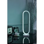 Lampa de masa, Curlux, 509CRL1118, Aluminiu, Alb