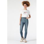 Blugi super slim fit cu talie inalta