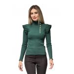 Bluza cu volane si nasturi decorativi Lethia