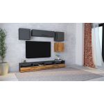 Living Haga V17, Antracit/Stejar Wotan, L 240 cm