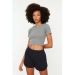 Tricou crop striat