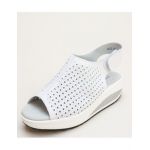 Sandale cu platforma dama Engros, model Liberty, din piele naturala, alb