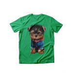 Tricou dama caini yorkshire imbracat, engros