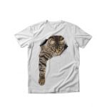 Tricou dama Pisica Sneaky tigrata, engros