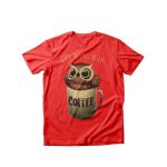 Tricou dama bufnita coffee, engros
