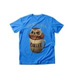 Tricou dama bufnita coffee, engros