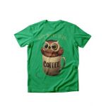 Tricou dama bufnita coffee, engros