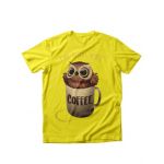 Tricou dama bufnita coffee, engros