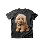 Tricou dama caini pui de poodle, engros