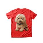 Tricou dama caini pui de poodle, engros