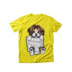 Tricou dama caini shi tzu in buzunar, engros