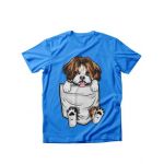 Tricou dama caini shi tzu in buzunar, engros