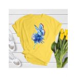 Tricou dama Fluturi fluture albastru, engros