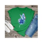 Tricou dama Fluturi fluture albastru, engros