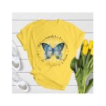 Tricou dama Fluturi fluture albastru i can do, engros
