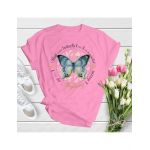 Tricou dama Fluturi fluture albastru i can do, engros