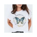 Tricou dama Fluturi fluture albastru i can do, engros