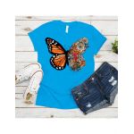Tricou dama Fluturi fluture floral #4, engros