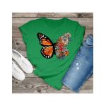 Tricou dama Fluturi fluture floral #4, engros