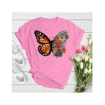 Tricou dama Fluturi fluture floral #4, engros