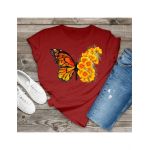 Tricou dama Fluturi fluture floral #4, engros