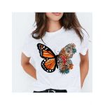 Tricou dama Fluturi fluture floral #4, engros