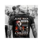 Tricou negru masculin imprimeu spate, as a june man, engros