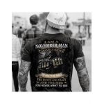 Tricou negru masculin imprimeu spate, as a November man , engros