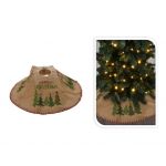 Covor pentru brad Green Christmas Tree, 120 cm, iuta, rosu/verde