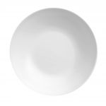 Farfurie adanca Basic, Ambition, 20 cm, sticla, alb
