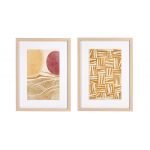 Set 2 tablouri decorative Sherley 396, Bizzotto, 30 x 40 cm, hartie imprimata/sticla/MDF