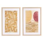 Set 2 tablouri decorative Sherley 396, Bizzotto, 40 x 60 cm, hartie imprimata/sticla/MDF
