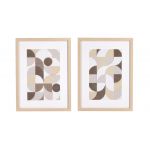 Set 2 tablouri decorative Sherley 631, Bizzotto, 30 x 40 cm, hartie imprimata/sticla/MDF