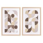 Set 2 tablouri decorative Sherley 631, Bizzotto, 40 x 60 cm, hartie imprimata/sticla/MDF