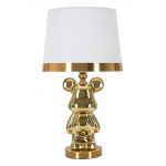 Lampa de masa Bear, Mauro Ferretti, Ø30 x 54 cm, 1 x E27, 40W, ceramica/fier, auriu