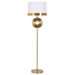 Lampadar Coin, Mauro Ferretti, Ø40 x 151 cm, 1 x E27, 40W, fier/textil, auriu/alb