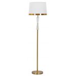 Lampadar Cristal, Mauro Ferretti, Ø40 x 153 cm, 1 x E27, 40W, fier/sticla/textil, auriu/alb