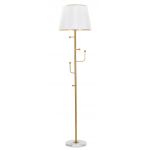 Lampadar Glam, Mauro Ferretti, Ø41 x 173 cm, 1 x E27, 40W, fier/textil, auriu/alb