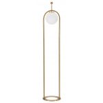 Lampadar Glamy Arc , Mauro Ferretti, Ø28 x 168 cm, 1 x E27, 40W, fier/sticla, auriu/alb
